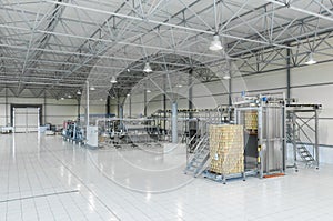 Factory for bottling beverages in cans