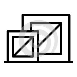Factory boxes icon outline vector. Warehouse storage