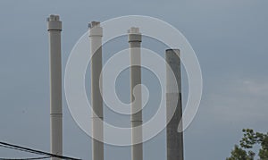 A factory chimney or flue