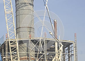 a factory chimney or flue