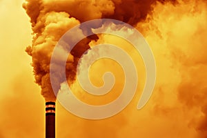Factory chimney pollution