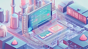 Factory controlling automated production process with real time data