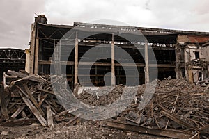 Factory during demolition