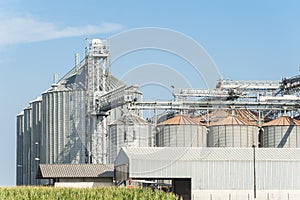 Factory for drying and storage of cereals