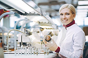 Factory electronics worker