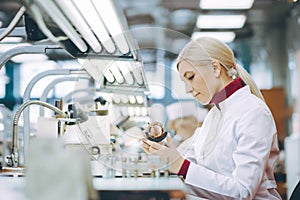 Factory electronics worker