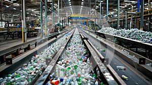 Factory Filled With Empty Plastic Bottles