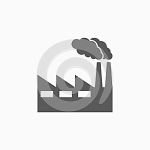 Factory icon, plant vector, manufactory illustration