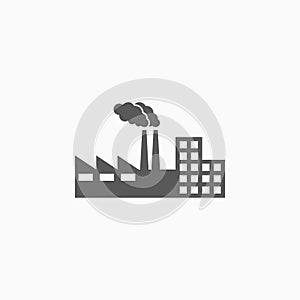 Factory icon, plant, works, manufactory, workshop, shop, industry