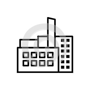 Factory icon vector set. productions  illustration sign collection. manufacture symbol. industry logo.