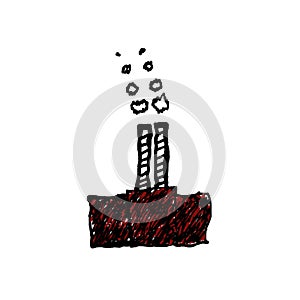 Factory icon on white