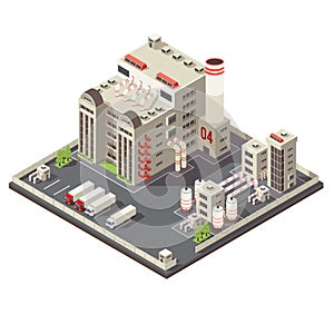 Factory Industrial Area Isometric