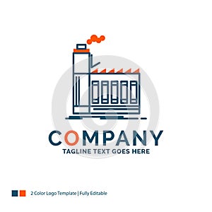 Factory, industrial, industry, manufacturing, production Logo De