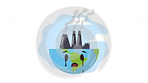 factory industry polluting ecology animation