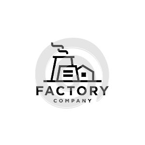 Factory Industry vector logo design, manufacturing company vector,