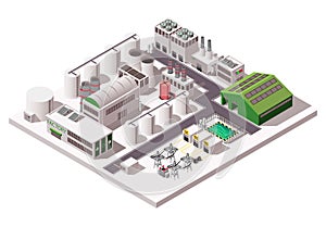 Factory Isometric Composition