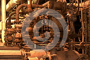 Factory machines and piping