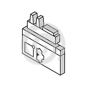 factory manufacturing automation isometric icon vector illustration