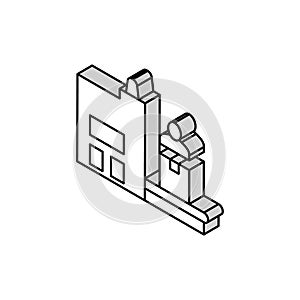 factory manufacturing equipment isometric icon vector illustration