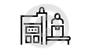 factory manufacturing equipment line icon animation