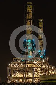 Factory night view of Kawasaki Keihin industrial zone