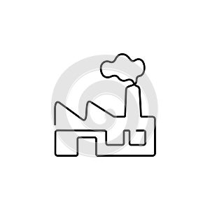 Factory one line icon
