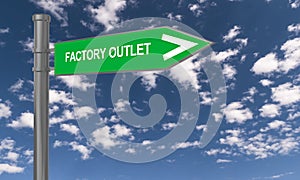 Factory outlet traffic sign