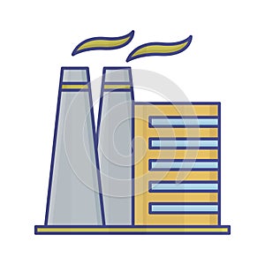 Factory pollution Isolated Vector icon Which can easily modify or edit