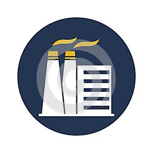 Factory pollution Isolated Vector icon Which can easily modify or edit