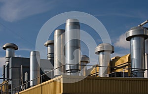Factory rooftop heating and ventilation