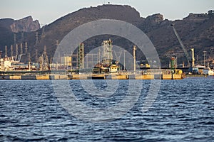 Factory on the seashore