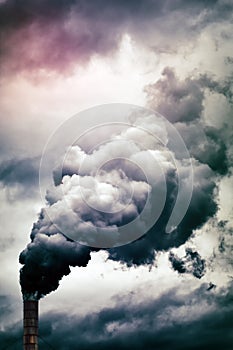 Factory smoke emission photo