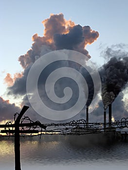 Factory Smoke Vs Prison Fence