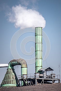 Factory smokestack