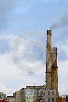 Factory smokestack tube