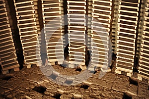 Interior of an old ceramic oven of Arab tradition to produce tiles in Triana, Seville Spain photo