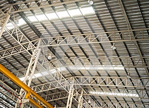 Factory truss structure with translucent roof