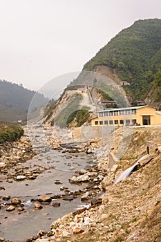Factory use power from waterfall in Tavan Village Sapa.