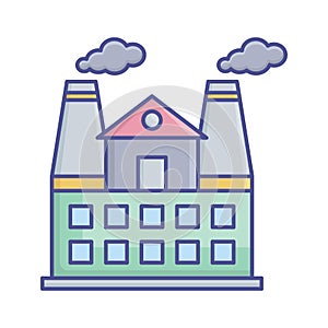 Factory Vector Icon which can easily modify or edit