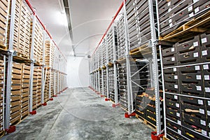 Factory warehouse stock boxes