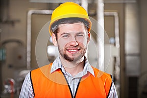 Factory worker in hardhat