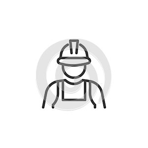 Factory Worker line icon