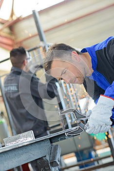 factory worker in metal industry