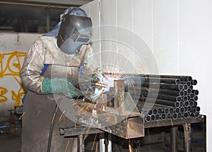 Factory Worker Welding