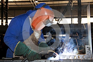 Factory Worker Welding