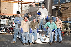 Factory Workers and Supervisor