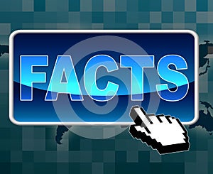 Facts Button Represents World Wide Web And Answers