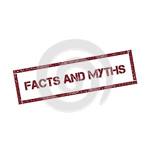 Facts and myths rectangular stamp.