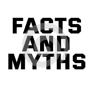 FACTS AND MYTHS stamp on white