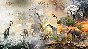 A factual card discussing the causes of animal extinction such as habitat loss poaching and pollution. photo